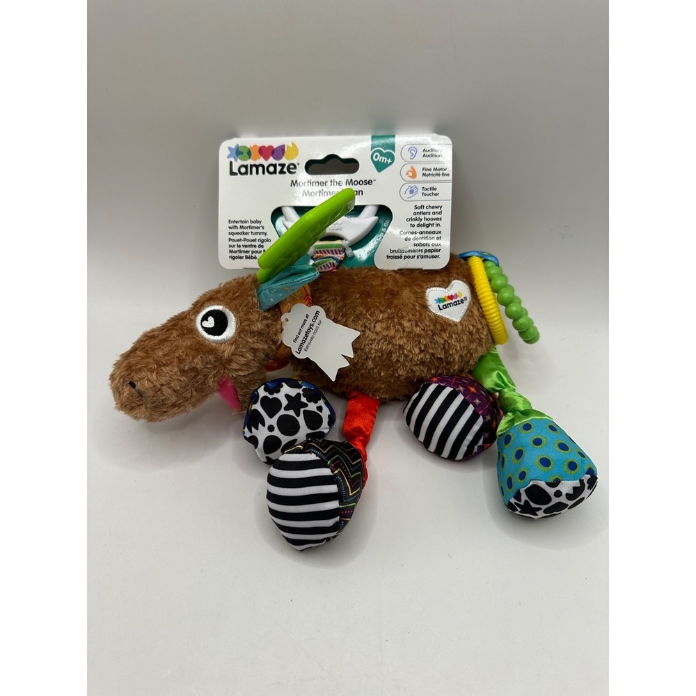 NEW Lamaze Mortimer the Moose Clip & Go Infant Sensory Chew Toy Ages 0+